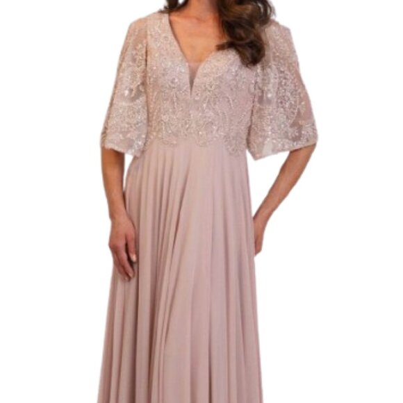 NWT Marsoni by Colors MV1302 Power Mesh Mother of the Bride Dress Mauve Size 26